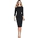 GONKOMA Women Half Sleeve Office Business Dress Work Pencil Dress