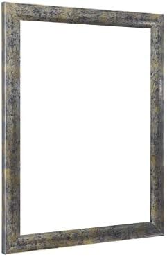 NiRa35-Top Picture Frame 24 x 36 inch (61x91.5 cm) in Blue Silver Gold Colour with Anti-reflection Acrylic Glass