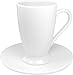 Konitz Coffee Bar Irish Coffee Cups and Saucers, 10-Ounce, White, Set of 2