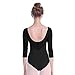 Sprotingbodybuilding Dance Ballet Leotards for Women Girls 3/4 Long Sleeve V-Neck Leotard