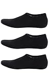 No Show Socks，Perfectday 3 Pack socks, Quality Cotton, Large Silicon Heel Grip to prevent slipping, 85% cotton so keep your feet cool and comfortable. Long lasting and machine washable, Large, Black