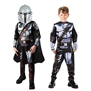 Applysu Mandalorian Costume Kids Mandalorian Costumes for Boys Mandalorian Costume with Helmet Cloak Halloween Cosplay Costume