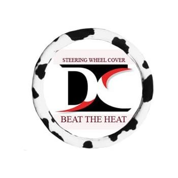 Amazon.com: Black and white cow steering wheel cover: Automotive