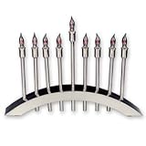 Brushed Stainless Steel Electric Menorah