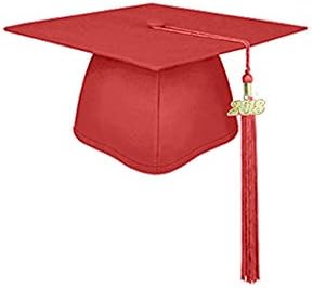 Ninuo Unisex Matte Adult's Graduation Cap Tassel 2018 Photography for High School and College (Red)