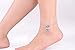 S SIFUNUO Anklets Sterling Silver Opal Turtle Anklet Barefoot Ankle Chain Beach Jewelry Charm for Women Blue