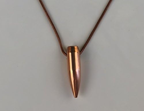 30 Caliber Bullet Necklace on Copper Snake Chain