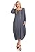 Pastel by Vivienne Women's Cocoon 3/4 Sleeve Mdi Dress Plus Size with Pockets