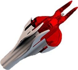 Nocturnal Lighted Nocks Helios G Nock/Fletching Combination (3-Pack), Red