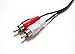 3.5mm Female Stereo to Dual RCA 6 inch Male Red & White Audio Adapter Cable Pack of 2