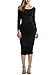 Zeagoo Ruched Bodycon Dress for Women, Midi Stretchy Sleeveless Tank Dress S-XXL
