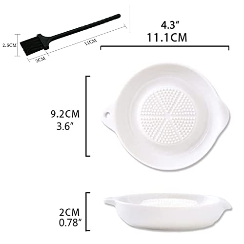 Norhogo Keramik Reibe, Keramik Ingwer Reibe, mit Bürste geliefertKnoblauchreibe Obstreibe Gemüsereibe Wasabireibe Für Ingwer Knoblauch Zwiebel orbicular thumbnail 2