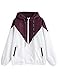 loukou Women Casual Long Sleeve Patchwork Hooded Jacket Outwear Casual Jackets