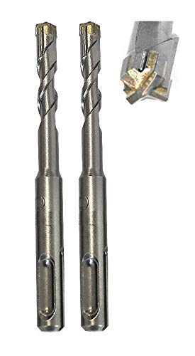 jw-Germany 2 Piece HM - SDS Plus High-Quality Hammer Drill Bit Concrete Drill Z= 4 with Centring Point (SDS-PLUS 10 x 110 mm)