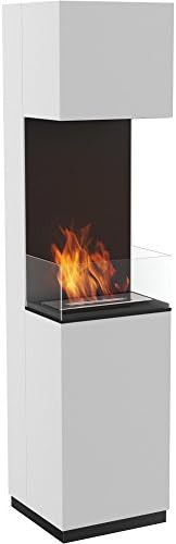Water-Jacket Fireplace Insert Biokamin Ethanol Fireplace Decorative Table Fireplace Sierra White with Disc