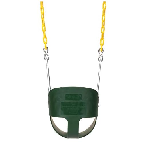 Eastern Jungle Gym Heavy-Duty High Back Full Bucket Toddler Swing Seat with Coated Swing Chains Fully Assembled, Green - Image 4