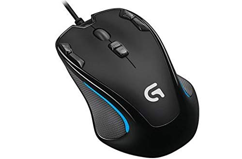 Logitech G300s Wired Gaming Mouse, 2,5K Sensor, 2,500 DPI, RGB, Lightweight, 9 Programmable Controls, On-Board Memory, Compatible with PC/Mac - Black