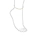 Bling Jewelry Strong Cable Rope Chain Anklet Ankle Bracelet For Women Yellow 14K Gold Plated .925 Sterling Silver 10 Inch Made in Italy