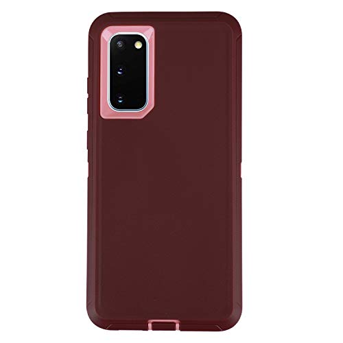 smartelf for Galaxy S20 Case,Shockproof Full Body Heavy Duty Case, Rugged Cover Drop-Proof Protective Tough Shell for Samsung Galaxy S20 5G-Dark Purple/Light Pink