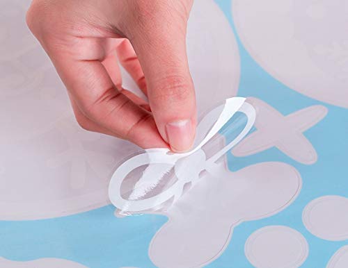 image for AMS 197 Pieces Christmas Decoration Baubles Snowflakes PVC Window Clin