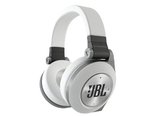 UPC 050036322041, JBL E50BT White Premium Wireless Over-Ear Bluetooth Stereo Headphone, White