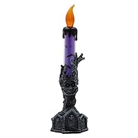 sJIPIIIk552 Unique Creativity Exquisite Fashion Horror Dryad Simulation Flame Desktop LED Candle Light Halloween Decoration Purple