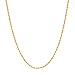 Lifetime Jewelry 1MM Rope Chain, 24K Gold with Inlaid Bronze, Premium Fashion Jewelry, Pendant Necklace Made Thin For Charms, Guaranteed for Life, 16 to 30 Inches