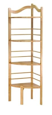 Winsome Wood Corner Baker's Rack in Natural Finish