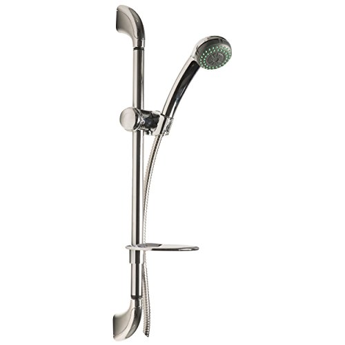Builders Shoppe 4210CP Brass Slide Bar with Adjustable Heigh