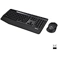 Logitech MK345 Wireless Combo Full-Sized Keyboard with Palm Rest and Comfortable Right-Handed Mouse, 2.4 GHz Wireless USB Rec