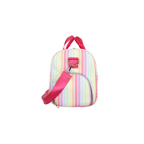 Olivia Miller Girl's Duffel Bag, Overnight Cute Pink Rainbow Multicolor