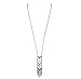 Usstore Women Long Bohemian Tassel Pendant Matte Triangle Necklace Partty Gift Jewelry Alloy (Silver)