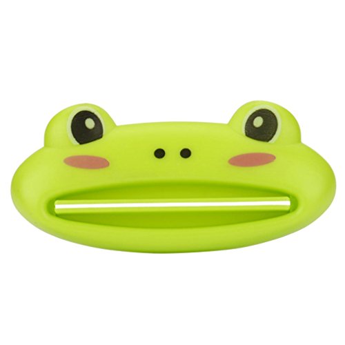 HOT Toothpaste Tube Squeezers,Bathroom Home Tube Rolling Holder Easy Cartoon Toothpaste Dispenser (Green)