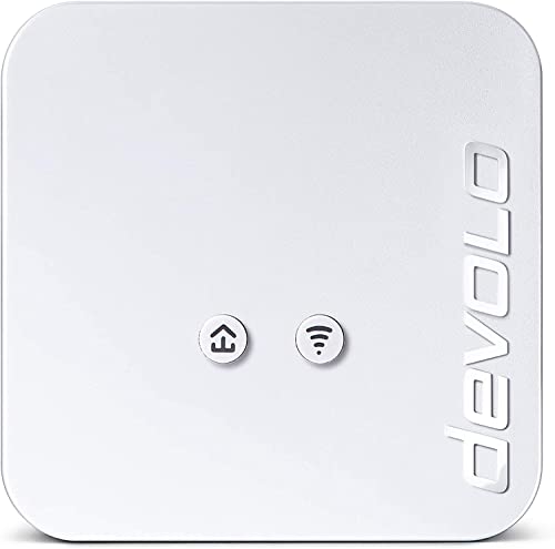 Devolo Dlan 550 WiFi Adaptateur Powerlan (500 Mbit/S, Complément, 1 X Port Lan, Power Line WiFi, Répéteur WiFi, Amplificateur, Range+, WiFi Move, Boîtier Compact) Blanc Avec Wlan Et Range+ Ergänzungsadapter Blanc