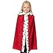 Fur Lined Red King or Queen Cloak for Kids