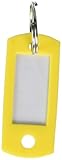 Lucky Line Key Tag with Split Ring; Yellow, 50 per Bag (16980)