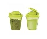 Tupperware Salt and Pepper Shakers Mini Midgets Set in Margarita Lime