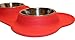 ROZU Dog Bowl | Stainless Steel Food Water Bowls with Non Skid Non Spill BPA Free Silicone Mat Holiday Red 48 oz for Small Dogs, Cats, and Small Pets