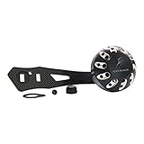 GOMEXUS Power Handle Compatible for Quantum Accurist PT Tour S3 Team KVD Shimano Tranx 300 400 Baitcasting Reel Handle Repalcement Custom 8x5mm Carbon 75mm