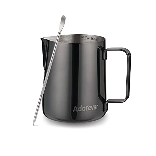 Milk Frothing Pitcher, 20oz/600ml Milk Frother Cup Stainless Steel Jug  Steaming Pitcher, Milk Coffee Cappuccino Latte Art Barista Steam Pitchers  Milk