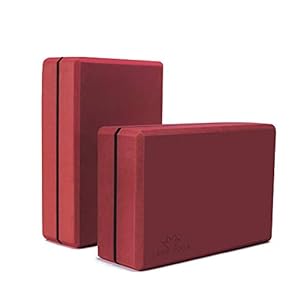 LAIER YOGA Block (2 Pack) Non-Slip High Density EVA Foam Block to Support and Improve Poses and Flexibility
