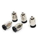 uxcell Air Pneumatic Tube 4mm Push in Connector Fittings 5 Pcs