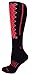 MOXY SOCKS Black with Red Helix Deadlift Fitness Knee-High Socks