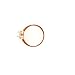 Blue Apple Co. Halo Accent Engagement Ring Round Lab Created White Opal Pink Rose Tone Plated 925 Sterling Silver
