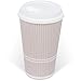 Glowcoast Disposable Coffee Cups With Lids - 16 oz To Go Coffee Cup (80 Pack). Large Travel Cups Hold Shape With Hot, Cold Drinks, No Leaks! Insulated Ripple Cups Protect Hands, No Sleeves! (Sand)
