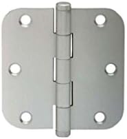 Satin Nickel Door Hinges 3.5" with 5/8" Radius Steel Door Hinge
