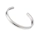 NewChiChi Stainless Steel Grooved Cuff Bangle High Polished Jewelry Bracelet for Women