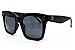 O2 Eyewear 1762 Premium Oversize XXL Women Men Mirror Revo Havana Tilda Shadow Style Fashion Sunglasses (MATTE BLACK, 56)