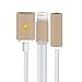 iPhone 7 Lightning to 3.5mm Audio Adapter, Top Quality 8-Pin Lightning to 3.5mm Headphone Adapter and Lightning Charging Port for iPhone 7, iPhone 7 Plus (Gold)