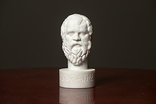 Bust of Philosopher Socrates Carved Greek Marble Statue Figurine Sculpture